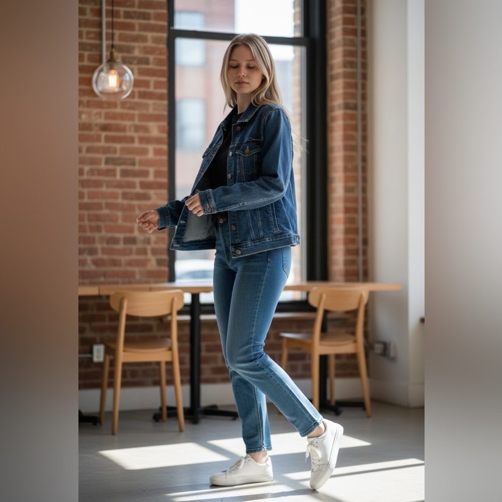 Calvin Klein Jeans Denim Jacket in Blue - NWOT - Picture 5 of 15